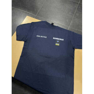 T-SHIRT DOS BOMBEIROS ESTAMPADA COM NOME E DIVISA C/INEM