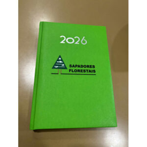 AGENDA VERDE A4 2026 COM EMBLEMA DE SAPADORES FLORESTAIS