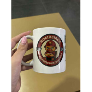 CANECA BOMBEIROS O MAIS CASMURRO COM BONECO DO PATO C/NOME