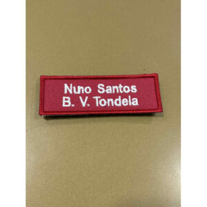 NOME BORDADO DE VELCRO C/ CORPORAÇÃO - LETRA MAIÚSCULA E MINÚSCULA