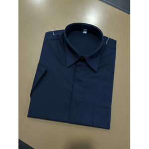 CAMISA AZUL MARINHO DE MANGA CURTA DE TRABALHO