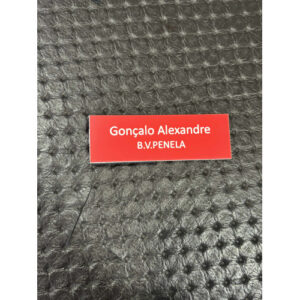NOME DE PVC (PLÁSTICO) COM CORPORAÇÃO E VELCRO