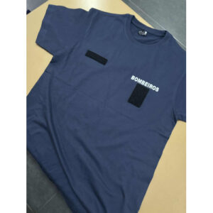 T-SHIRT DOS BOMBEIROS ESTAMPADA COM BOLACHA DECIR 2025 A BRANCO C/VELCROS