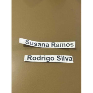 NOME AUTOCOLANTE PARA CAPACETE - LETRA MAIÚSCULA E MINÚSCULA