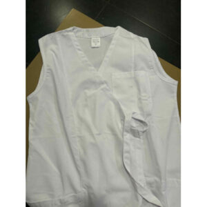 TÚNICA BRANCA DE TRESPASSE SEM MANGA