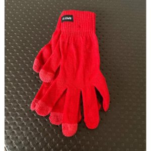 LUVAS VERMELHAS DE MALHA