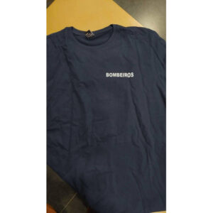 T-SHIRT DOS BOMBEIROS ESTAMPADA COM BOLACHA DA EIP A CORES S/ VELCROS