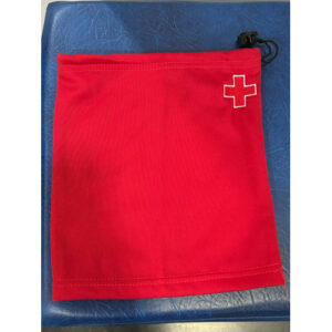 GOLA BORDADA COM CRUZ VERMELHA - NOVO MODELO EM VERMELHO