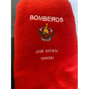 MANTA POLAR DOS BOMBEIROS COM NOME E NÚMERO BORDADO