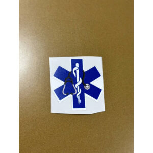 AUTOCOLANTE ESTRELA DA VIDA C/ESTETOSCÓPIO (PEQUENO)