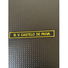 NOME BORDADO DE VELCRO C/MEDIDAS 22CM X 3 CM C/ REBORDO E CORPORAÇÃO