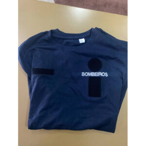 T-SHIRT BORDADA DOS BOMBEIROS C/ OS 3 VELCROS