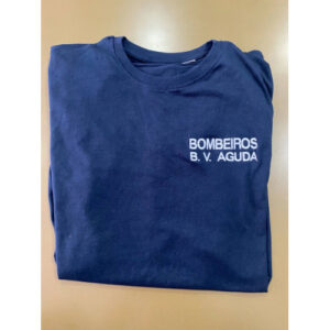 T-SHIRT BORDADA DOS BOMBEIROS C/CORPORAÇÃO À FRENTE