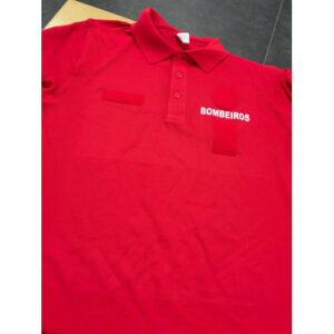 POLO DE MANGA CURTA DOS BOMBEIROS ESTAMPADO C/OS 3 VELCROS