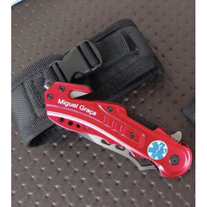 NAVALHA COM EMBLEMA DA INEM E NOME C/BOLSA