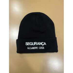 GORRO BORDADO COM SEGURANÇA E NOME Á FRENTE