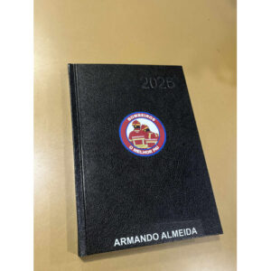 AGENDA 2026 TAMANHO A5 C/ BOLACHA DO MELHOR PAI E NOME EM BAIXO