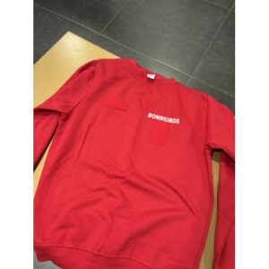 SWEAT DOS BOMBEIROS ESTAMPADA COM EMBLEMA DE OPERADOR DE TELECOMUNICAÇÕES