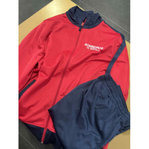 FATO DE TREINO VERMELHO COM CORPORAÇÃO NA FRENTE BORDADO