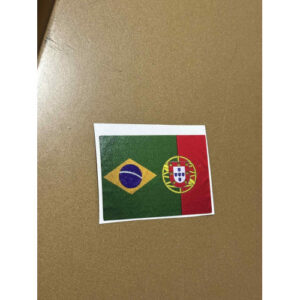 BANDEIRA AUTOCOLANTE MESCLADA BRASIL E PORTUGAL