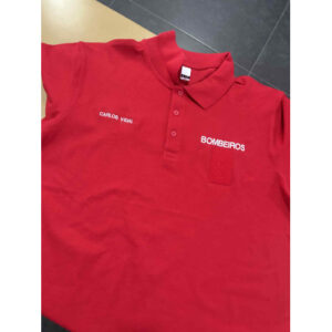 POLO DE MANGA CURTA DOS BOMBEIROS BORDADO COM NOME