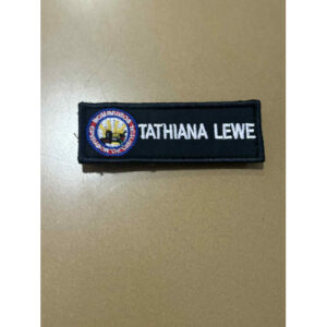 NOME BORDADO DE VELCRO COM EMBLEMA DE OPERADOR CENTRAL