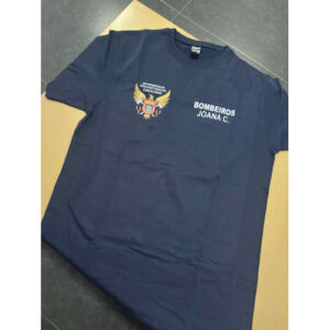 T-SHIRT DOS BOMBEIROS ESTAMPADA COM NOME E EMBLEMA FRENTE E COSTAS