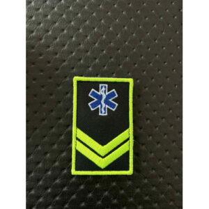 DIVISA VELCRO COM REBORDO FLORESCENTE E EMBLEMA DA INEM