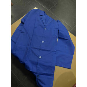 BATA AZUL DE APERTAR Á FRENTE