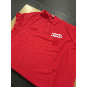 POLO DE MANGA CURTA DOS BOMBEIROS ESTAMPADO C/CORPORAÇÃO FRENTE E COSTAS