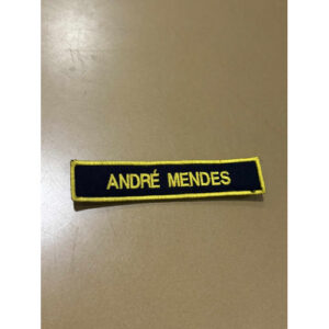 NOME BORDADO DE VELCRO C/MEDIDAS 12CM X 2.5CM - C/REBORDO