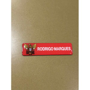 PLACA VITRIFICADA C/NOME E ÁGUIA DOS BOMBEIROS - LETRAS MAIÚSCULAS