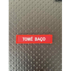 NOME BORDADO DE VELCRO C/ MEDIDAS 9CM X 2CM