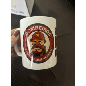CANECA O MAIS REZINGÃO-MELHOR BOMBEIRO COM NOME - BONECO DO PATO