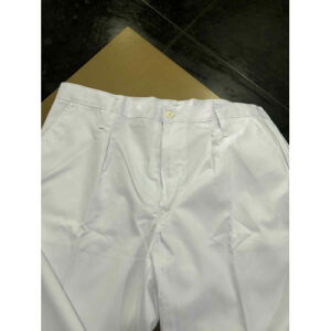 CALÇA BRANCA COM FECHO E BOTÃO