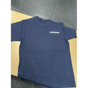 T-SHIRT DOS BOMBEIROS ESTAMPADA COM BOLACHA DECIR 2025 A BRANCO S/VELCROS