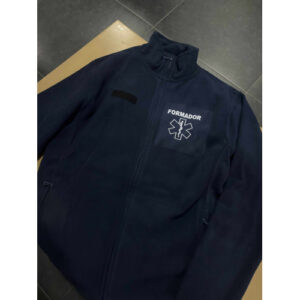 CASACO POLAR ESTAMPADO COM FORMADOR E EMBLEMA DA INEM