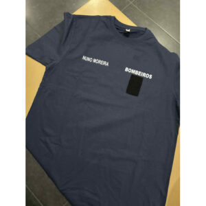 T-SHIRT DOS BOMBEIROS ESTAMPADA COM NOME E CORPORAÇÃO C/VELCRO