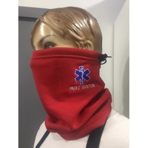 GOLA BORDADA COM EMBLEMA DA INEM E NOME BORDADO