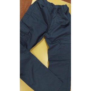 CALÇA AZUL COM ELÁSTICO NA CINTURA