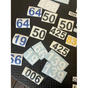 NÚMERO AUTOCOLANTE PARA CAPACETE