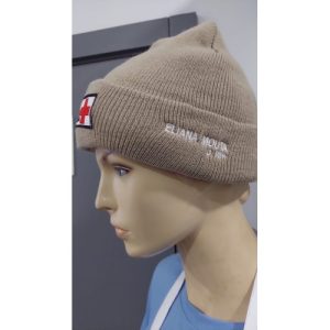 GORRO BEJE BORDADO DA CRUZ VERMELHA COM NOME E GRUPO SANGUÍNEO