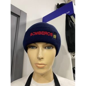 GORRO BORDADO COM BOMBEIROS E DIVISA, COM LETRA A VERMELHO