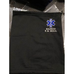 GOLA BORDADA COM EMBLEMA DA INEM, NOME E CORPORAÇÃO