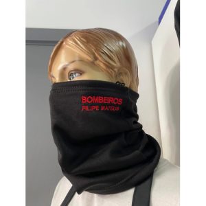 GOLA BORDADA DOS BOMBEIROS COM NOME , COM LETRA A VERMELHO