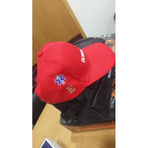 BONÉ BOMBEIROS COM NOME, DIVISA E EMBLEMA DA INEM