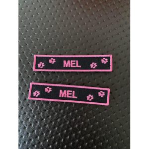 NOME BORDADO DE VELCRO PARA CÃO/ CADELA