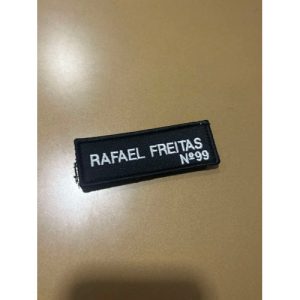 NOME BORDADO DE VELCRO COM NÚMERO