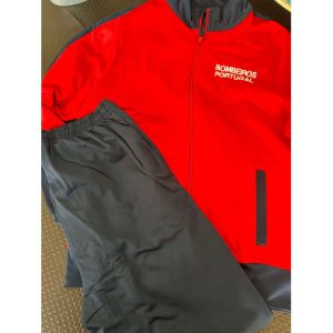 FATO DE TREINO VERMELHO COM BOMBEIROS PORTUGAL BORDADO