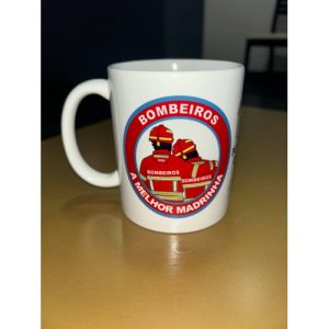 CANECA BOMBEIROS A MELHOR MADRINHA COM FRASE E NOME
